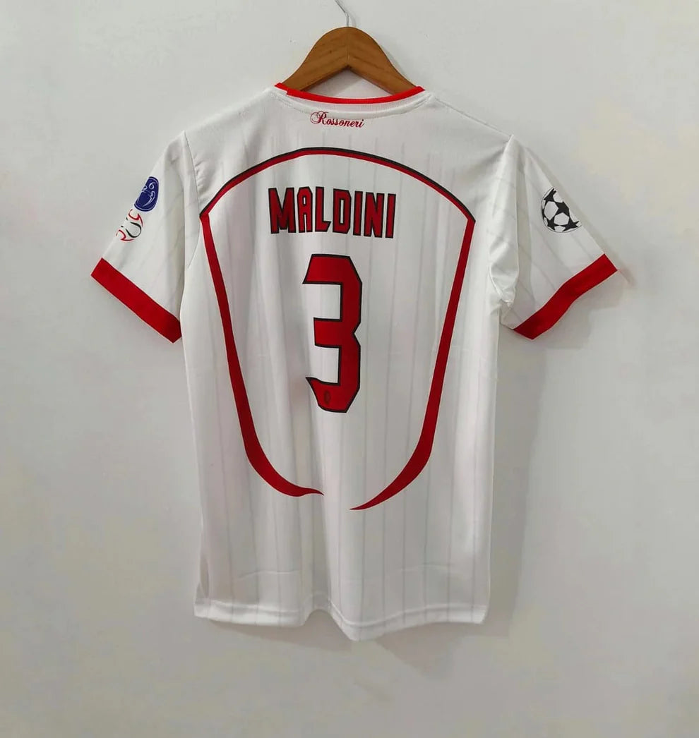 Ac milan 2006-07 away maldini half sleevs retro